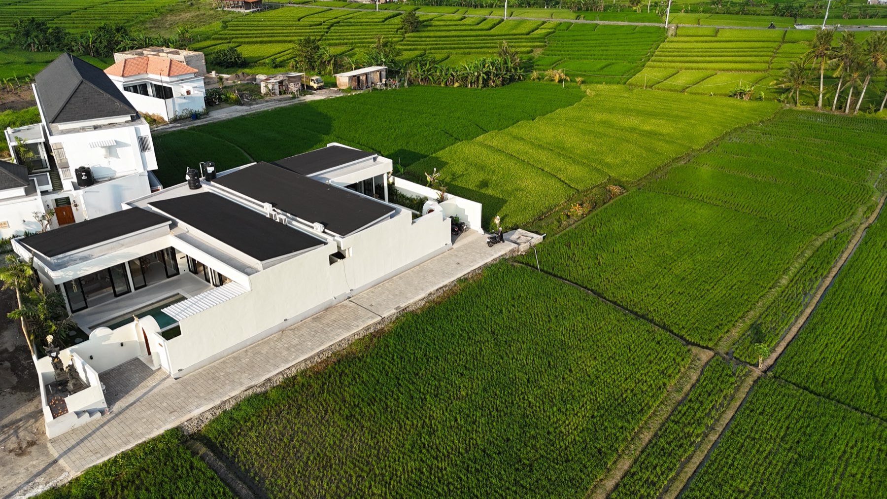 Villa among the rice fields on Bali's west coast
